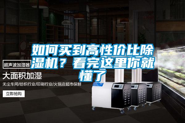 如何買到高性價比除濕機？看完這里你就懂了