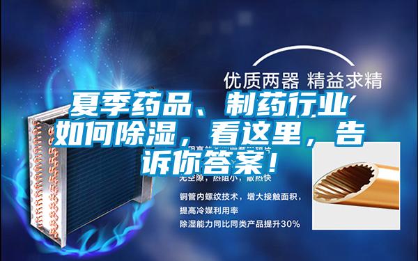 夏季藥品、制藥行業(yè)如何除濕，看這里，告訴你答案！