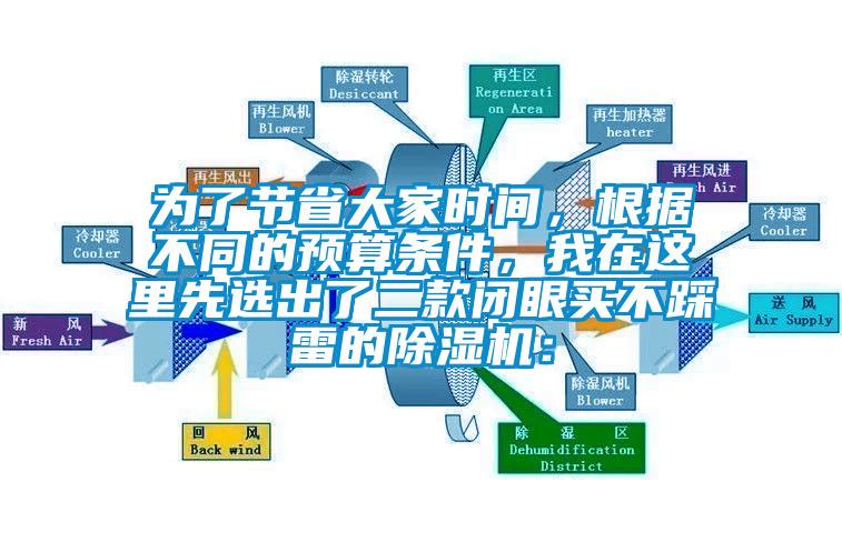 為了節(jié)省大家時間，根據(jù)不同的預算條件，我在這里先選出了二款閉眼買不踩雷的除濕機：