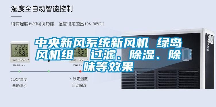中央新風系統新風機 綠島風機組  過濾、除濕、除味等效果