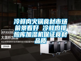 行業(yè)新聞冷鮮肉火鍋食材市場前景看好 冷鮮肉排酸庫加濕機保證食材品質(zhì)