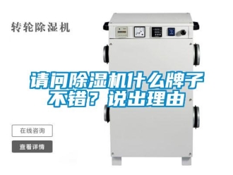 行業(yè)新聞請問除濕機什么牌子不錯？說出理由