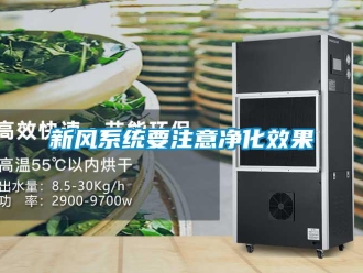 知識(shí)百科新風(fēng)系統(tǒng)要注意凈化效果
