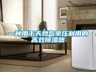 行業(yè)新聞一種用于天然氣余壓利用的高效除濕器
