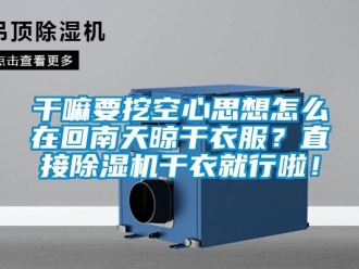 常見(jiàn)問(wèn)題干嘛要挖空心思想怎么在回南天晾干衣服？直接除濕機(jī)干衣就行啦！