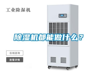 企業(yè)新聞除濕機(jī)都能做什么？