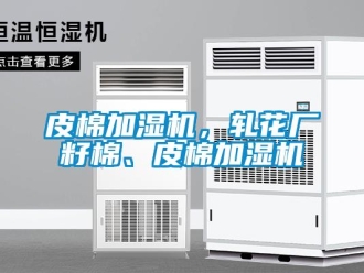 行業(yè)新聞皮棉加濕機(jī)，軋花廠籽棉、皮棉加濕機(jī)