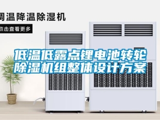 常見問題低溫低露點鋰電池轉(zhuǎn)輪除濕機組整體設計方案