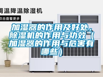 行業(yè)新聞加濕器的作用及好處，除濕機(jī)的作用與功效（加濕器的作用與危害有哪些）