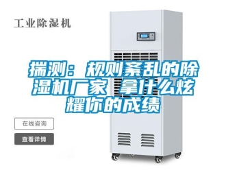企業(yè)新聞揣測：規(guī)則紊亂的除濕機(jī)廠家 拿什么炫耀你的成績
