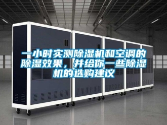 行業(yè)新聞一小時實(shí)測除濕機(jī)和空調(diào)的除濕效果，并給你一些除濕機(jī)的選購建議