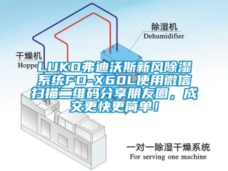 企業(yè)新聞LUKO弗迪沃斯新風(fēng)除濕系統(tǒng)FD-X60L使用微信掃描二維碼分享朋友圈，成交更快更簡(jiǎn)單！
