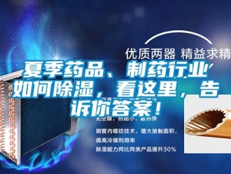 常見問題夏季藥品、制藥行業(yè)如何除濕，看這里，告訴你答案！