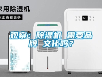 常見問題觀察：除濕機(jī) 需要品牌 文化嗎？