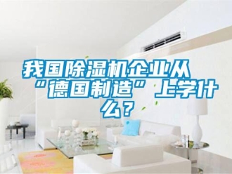 知識(shí)百科我國(guó)除濕機(jī)企業(yè)從“德國(guó)制造”上學(xué)什么？