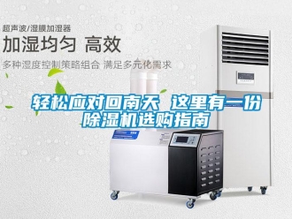 行業(yè)新聞輕松應(yīng)對回南天 這里有一份除濕機(jī)選購指南